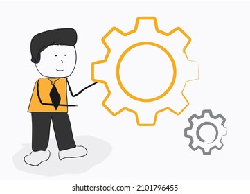 Advanced Precision icon with cartoon design