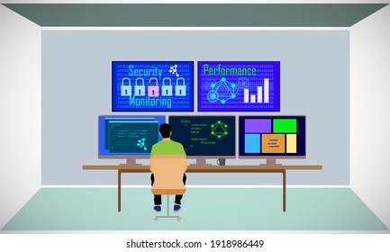 Advanced programming GraphQL concept, vector illustration of web application development with combination of RESTful and GraphGL based coding, architectural decision on when to use RESTful vs GraphGL,