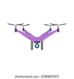 Advanced purple surveillance drone equipped with high tech camera