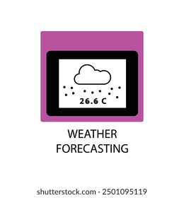 Icono avanzado de predicción de Clima cuántico con trazo editable.