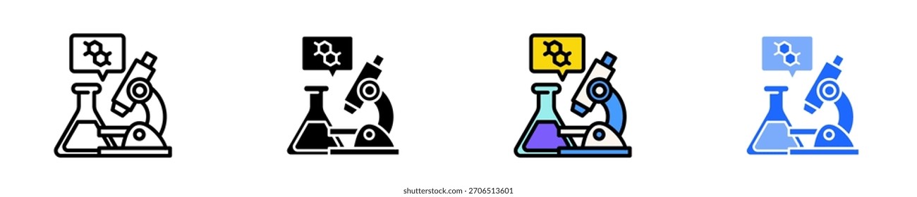 Erweiterte Suche Lab Symbol Set Multiple Style Collection