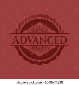 Advanced retro red emblem