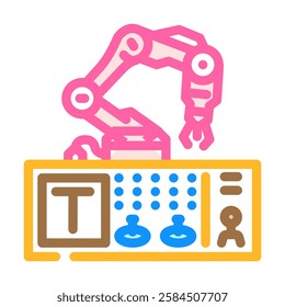 advanced robotics control panel color icon vector. advanced robotics control panel sign. isolated symbol illustration