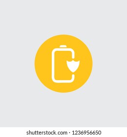 Advanced Saving Battery Icon. Vector Illustration EPS 10