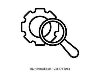 Advanced Search icon. icon related to Search. suitable for web site, app, user interfaces, printable etc. line icon style. simple vector design editable