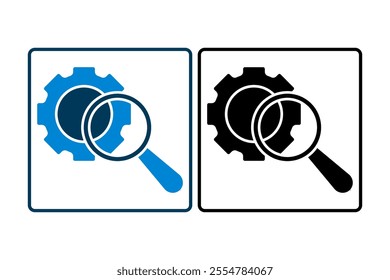 Advanced Search icon. icon related to Search. suitable for web site, app, user interfaces, printable etc. solid icon style. simple vector design editable