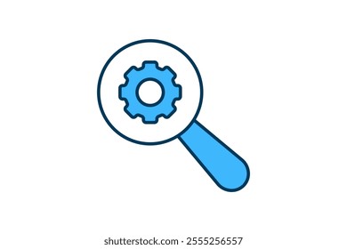 Advanced Search icon. icon related to Search. suitable for web site, app, user interfaces, printable etc. flat line icon style. simple vector design editable