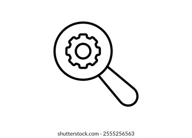 Advanced Search icon. icon related to Search. suitable for web site, app, user interfaces, printable etc. line icon style. simple vector design editable