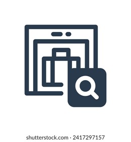 Advanced Security Scanner System Vector Icon Illustration