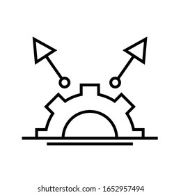 Advanced settings line icon, concept sign, outline vector illustration, linear symbol.