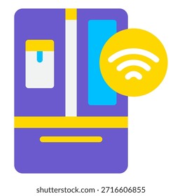 Un refrigerador inteligente avanzado con tecnología integrada.