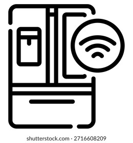 Un refrigerador inteligente avanzado con tecnología integrada.