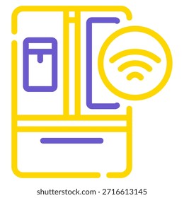 Un refrigerador inteligente avanzado con tecnología integrada.
