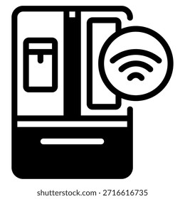Un refrigerador inteligente avanzado con tecnología integrada.