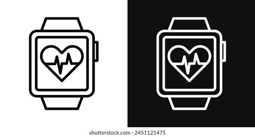Advanced Smartwatch Icon Set Displaying Digital Wearable Technology