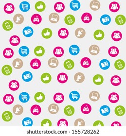 advanced technology icons over white background vector illustration   