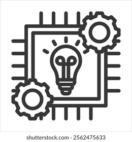 Advanced Technology Outline Icon Vector Illustration