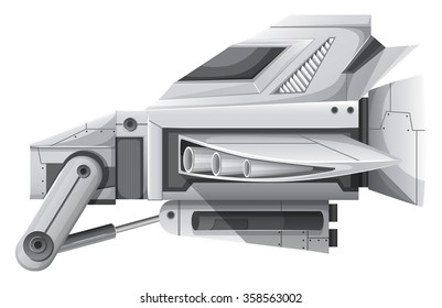 Advanced technology for spaceship illustration