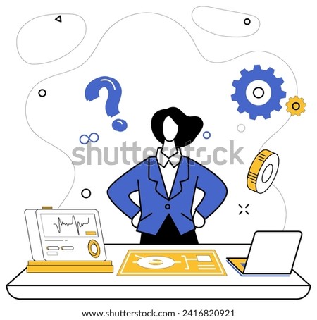 Advanced technology vector illustration. Intellectual growth is summit reached by businesses scaling peaks advanced technology The advantage advanced technology lies in its ability to fuel engine