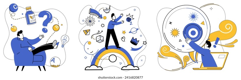 Advanced technology vector illustration. Strategic advantage is lighthouse guiding businesses through storms technological competition Advance with knowledge, for it is wind beneath wings advanced