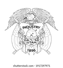 Advanced Utah Flag Vector Illustration