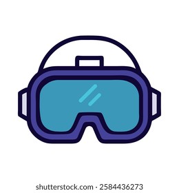 Advanced virtual reality goggles high-tech immersive display