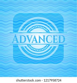 Advanced water wave representation style badge.