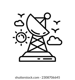 Advanced Weather Forecasting icon in vector. Illustration