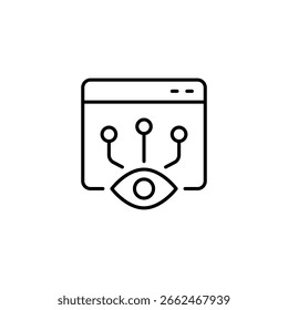 Advanced Web Analytics With Neural Network Line Art Illustration