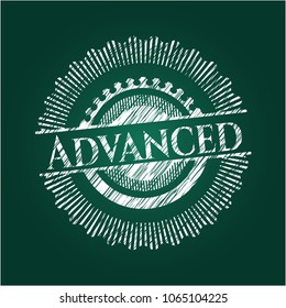 Advanced written on a blackboard