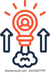 Advancement Icon Color Line Vector Illustration