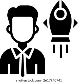 Advancement Icon Glyph Vector Illustration
