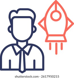 Advancement Icon Line Color Vector Illustration