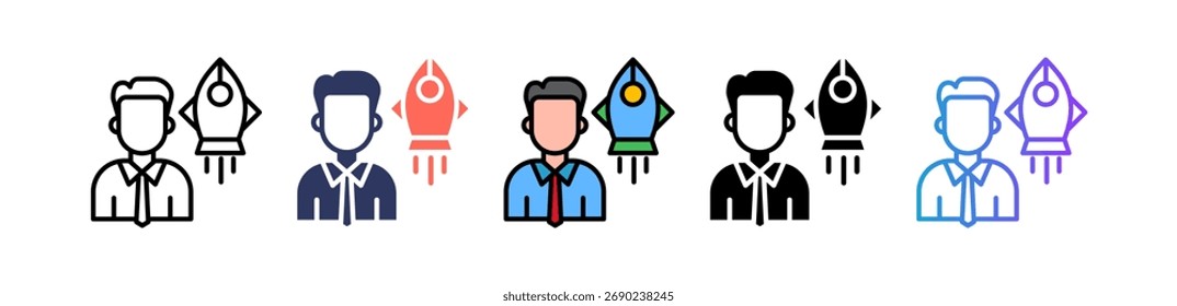 Ícone de avanço - Ilustração de vetor múltiplo