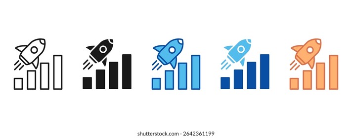 Advancement Icon Set Multiple Style Collection
