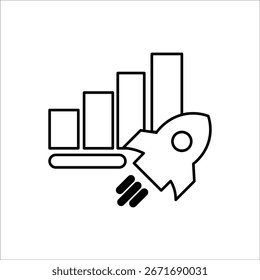 advancement icons. simple line vector illustration