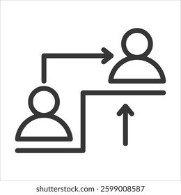 Advancement Outline Icon Vector Illustration