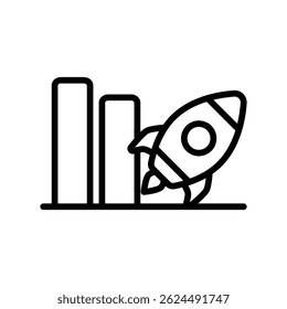 Advancement Vector outline icon. Eps10 file 