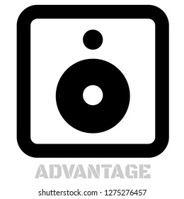 Advantage concept icon on white