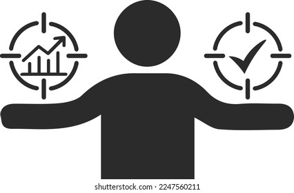 Advantage icon, benefit icon black vector