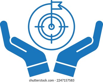 Advantage icon, benefit icon blue vector