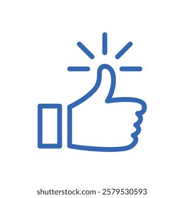 Advantage Icon. Blue Icon. Thumb Icon. Symbol