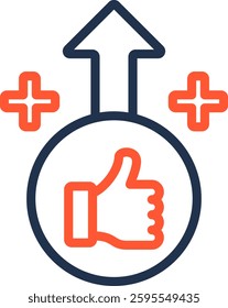 Advantage Icon Color Line Vector Illustration