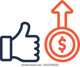 Advantage Icon Color Line Vector Illustration
