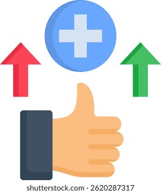 Advantage Icon Flat Vector Illustration