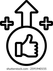 Advantage Icon Outline Vector Illustration