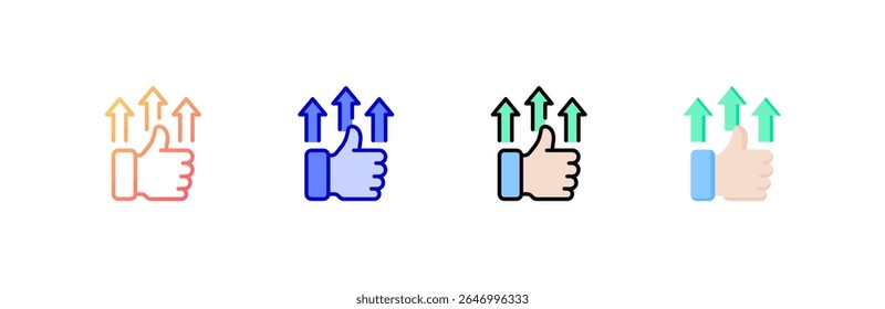 Advantage Icon set multiple style collection
