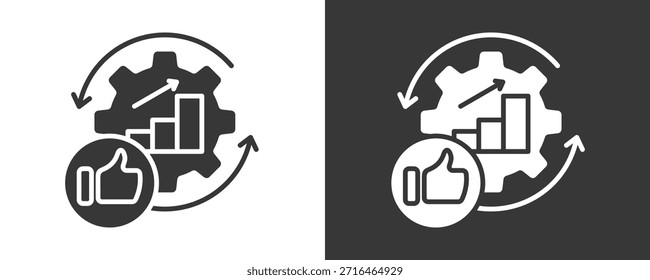 Advantage Icon Set Vektorgrafik-Kollektion einzeln auf Schwarz und Weiß