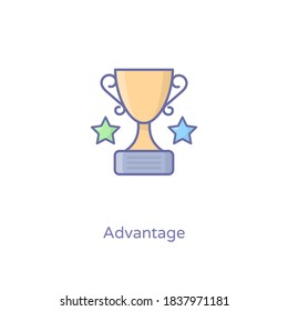 Advantage icon in vector. Logotype