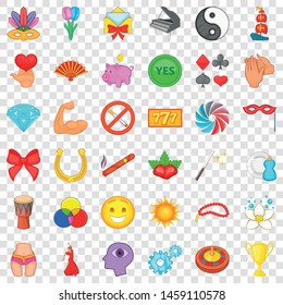 Advantage icons set. Cartoon style of 36 advantage vector icons for web for any design